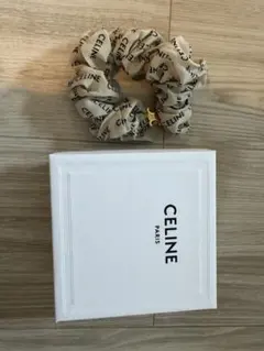 CELINE】レイユール シュシュ トリオンフ シルク ゴールド