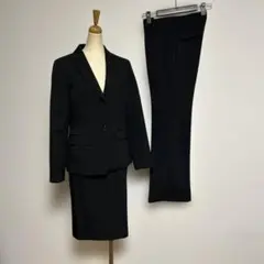 フレッシャーズ　ブラック スカート&パンツスーツ 上下セット9号　美品