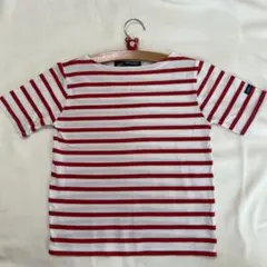 SAINT JAMES ボーダーT キッズ100〜110 赤白 半袖