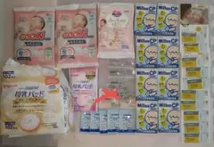 母乳パッド 92枚、Miltonつけおき消毒40錠＋6錠等