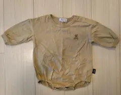 polo ベージュ クマ刺繍 長袖ロンパース ロンパース 70 長袖 ベビー