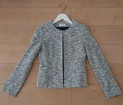 PLST ノーカラージャケット XS