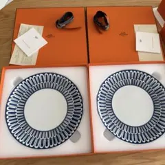 新品未使用　エルメス　デザートプレート 〈ブルー ダイユール〉　セットのサムネイル