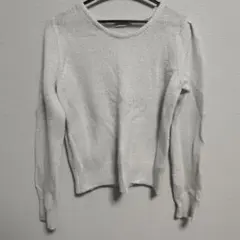 earth music&ecology ホワイト長袖ニット