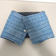 SOUSOU リバーシブルBIKEネックウォーマー／隙間と縞アクアグリーン