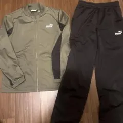 PUMA ジャージ上下セット オリーブグリーン/ブラック