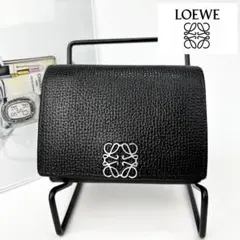 LOEWE ロエベ　アナグラム　トライフォールドウォレット　Ｗホック　三つ折り