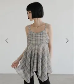購入お約束分 LOWRYSFARM チェックキャミチュニック