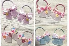 R5.リボンヘアゴム　4セット