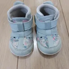 IFME★ファーストシューズ　グリーン　水彩花柄【12.0】