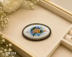 本鼈甲金色蒔絵枠付き花柄デザイン ブローチペンダント - メルカリ