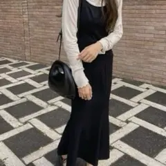 LAUIR バックリボンマーメイドキャミソールワンピース