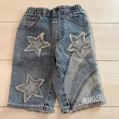 WRANGLER 星型刺繍 デニムハーフパンツ 100cm