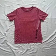 OUTDOORドライTシャツ 吸汗速乾　ピンク L スポーツトレーニング　ジムのサムネイル