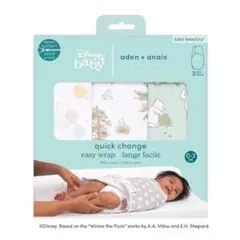 Disney aden + anais ラップスワドル 3枚入 くまのプーさん