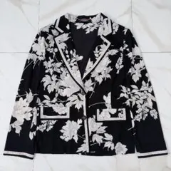 レオナールカンカンアンコンテーラードジャケット トリム 花柄LL