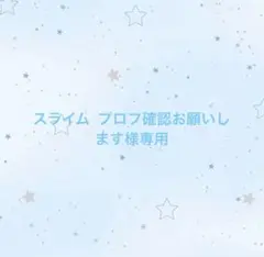 スライム プロフ確認お願いします様専用