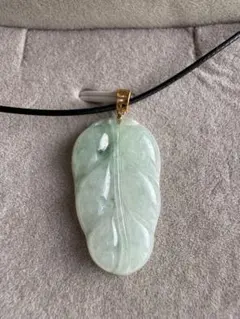 縁起物‼️天然A貨翡翠 【和和美美】蓮&金魚一連翡翠ネックレス 鑑定