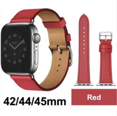 Apple Watch バンド 合皮 38/40/41mm　レッド　メンズ