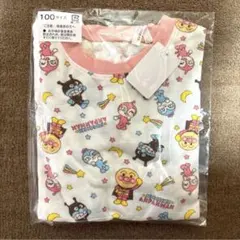 ②新品未使用　アンパンマン　半袖上下パジャマセット　ピンク　女の子　90センチのサムネイル