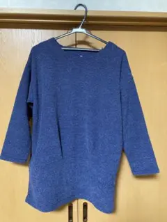 ブルー系のセーター、裏起毛、しまむら、LL