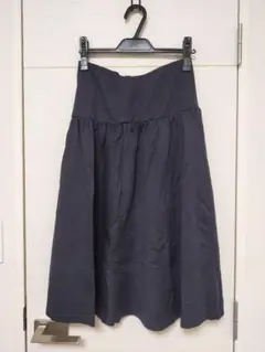 【美品】マタニティー　スカート　ネイビー