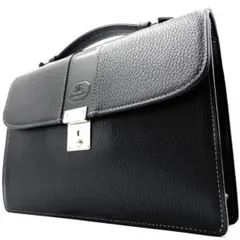 廃盤・極美品 バーバリー ビジネスバッグ ノバチェック ホースロゴ レザー 黒