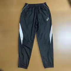 ジャンク品　asics　アシックス　ピステパンツ　黒　L（ウエスト79〜86）