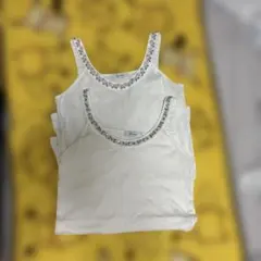 JEANASISビーズキャミタンク ホワイト 2枚セットのサムネイル