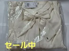 axes femme　リボン付きプリーツミニワンピース　白