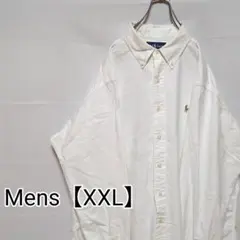 L69【US輸入】ラルフローレン　長袖シャツ【メンズXXL】ホワイト