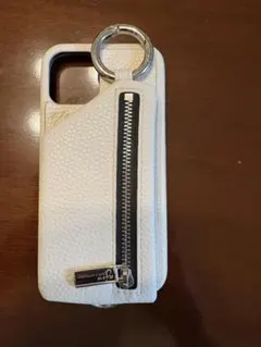 ajew ホワイト レザーケースiPhone 12.12pro