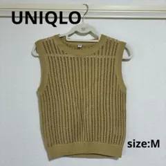 UNIQLO ノースリーブニット M イエロー