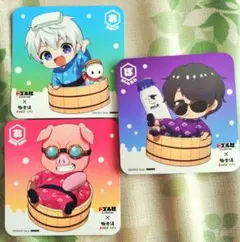 ドズル社 ぼんじゅる おおはらMEN おらふ　極楽湯 コースター3枚セット