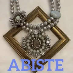 ABISTE ビジュー装飾 2連パール調ネックレスのサムネイル