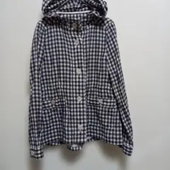 グリーンレーベルリラクシング　コットン　麻混　ガーゼ生地　パーカー春