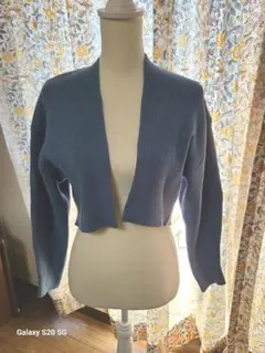 armonia アルモニア クロップド丈 リブニット ボレロ風カーデ F