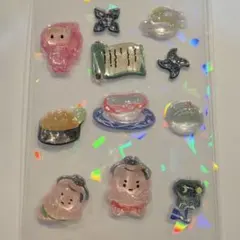 正規品★ボンボンドロップシール　和柄　お相撲　お寿司　忍者　おすそ分け