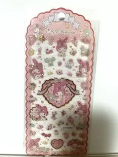 【正規品】マイメロ ぷっくり キラキラ 立体シール 公式マーク有