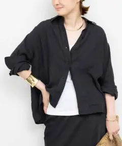 Deuxieme Classe Linen シャツ カーキ新品 - メルカリ