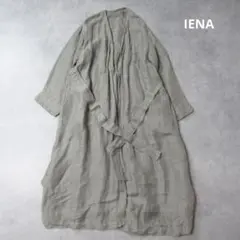 IENA / リネン オーバーサイズ ノーカラー コート ジャケット アウター