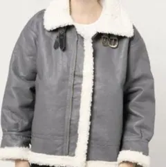 新品 フェイクレザーボアブルゾンのサムネイル