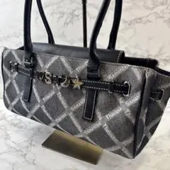 samantha thavasa サマンサタバサ ラメ×本革 レザーハンドバッグ