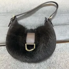 美品 ダイアナワンハンドルファーバッグdianaショルダーバッグハンドバッグ