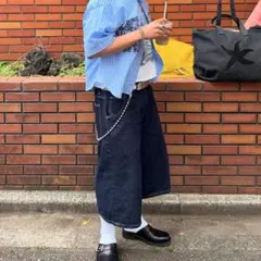 H&M スーパーバギーデニムショートパンツ 30