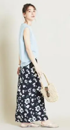 beauty&youth town　別注　TOWN プリントマキシスカート