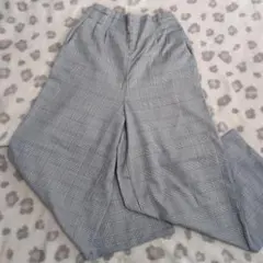 グローバルワーク　グレンチェックワイドパンツ　160cm