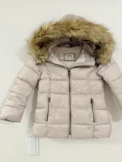 ZARA Girls ファー付きフードのダウンコート