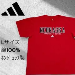 アディダス 半袖 Tシャツ US規格 Lサイズ 赤 ネブラスカ大学 2011年製