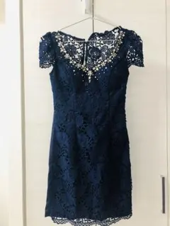 ワンピース　ドレス　ネイビー　結婚式　キャバ